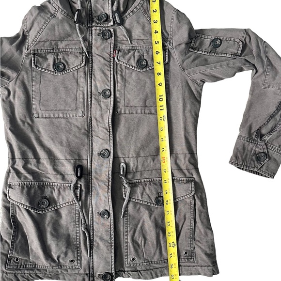 New Without Tags Women’s Small Levi Strauss & Co. Gray Wash Utility Jacket - Picture 14 of 16